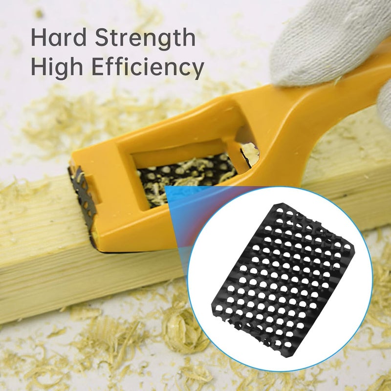 Omninmo 2-1/2" Curved Flat Standard Cut Replacement Blade, 4 Pack Steel Shaver Cheesegrater Rasp for Surform Pocket Plane, Dent Repairs, Wood Fiberglass, Shaping Curved Surfaces Hand Plane Scraper - Image 3